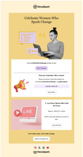 newsletter-email-template-tech-challenge-for-womens-day