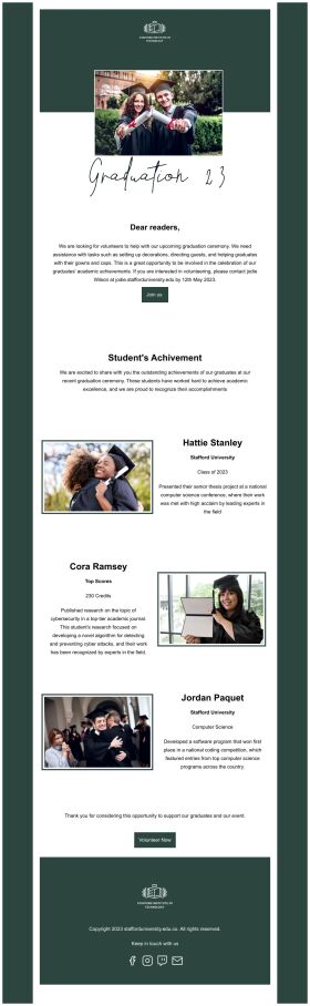 newsletter-email-template-upcoming-ceremony-for-graduation