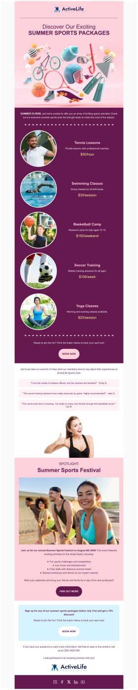 price-list-email-template-active-sports-club-for-summer