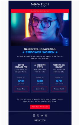 price-list-email-template-celebrate-innovation-for-womens-day