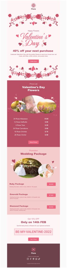 price-list-email-template-floral-wedding-packages-for-valentines-day