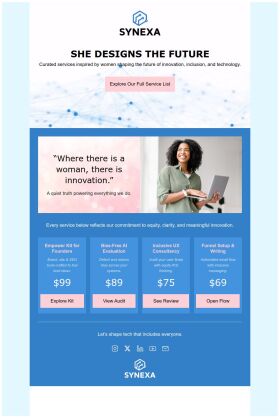 price-list-email-template-future-of-innovation-for-womens-day