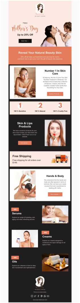 price-list-email-template-skincare-at-spa-for-mothers-day