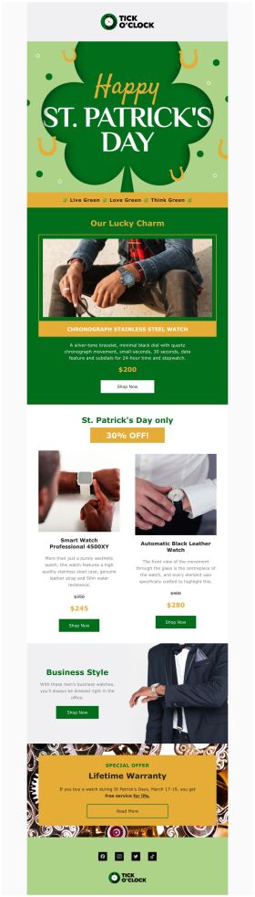 product-promotion-email-template-shop-watches-for-st-patricks-day