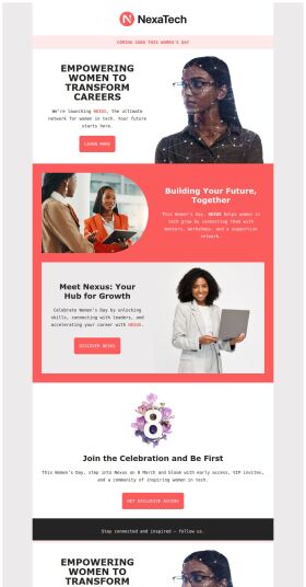 product-showcase-email-template-transform-careers-for-womens-day