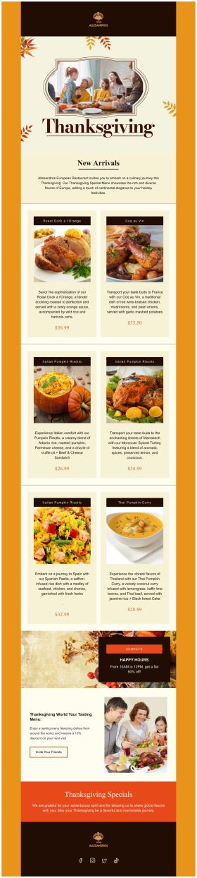 new-arrival-email-template-european-restaurant-for-thanksgiving