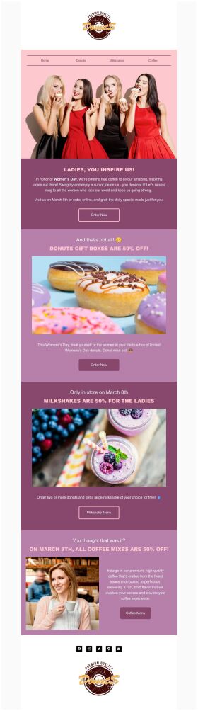 special-offer-email-template-coffee-and-donuts-for-womens-day