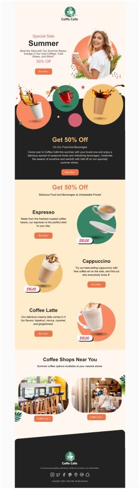sale-email-template-delicious-coffee-for-summer