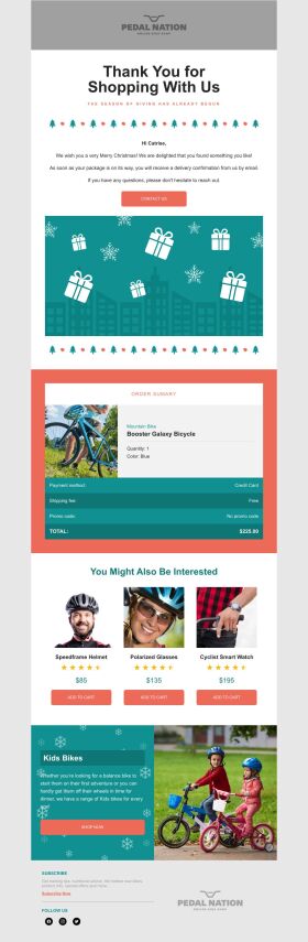 thank-you-email-template-biking-accessories-for-christmas