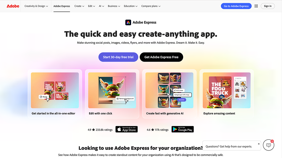Adobe Express Screenshot