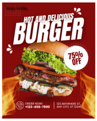Rood Burger Promotion Instagram Portrait Template