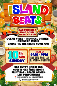 "Island Beats: Sound of Summer Poster template