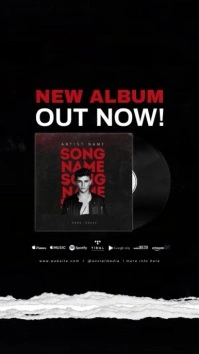 "New Single" NEW ALBUM RELEASE PROMO AD Instagram Story template