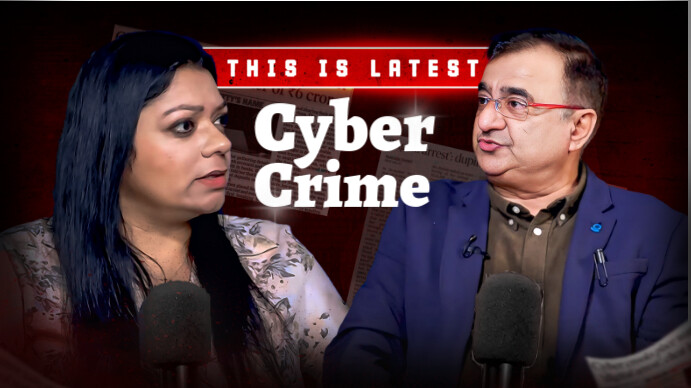 "Red Alert: Cyber Crime Talk Show Banner" template