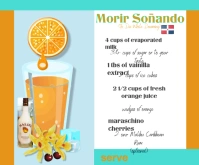 Happy hour,  cocktails, mocktails, menus Medium Rectangle template