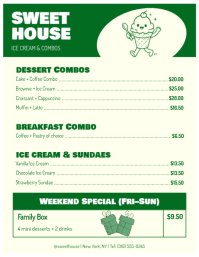 Yellow 'Sweet House' Restaurant Menu Flyer Volante Template - Page 4