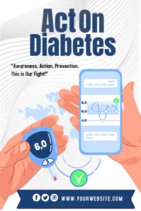 : Act on Diabetes Affiche template