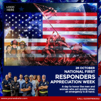 ​National First Responders Appreciation Day Сообщение Instagram template
