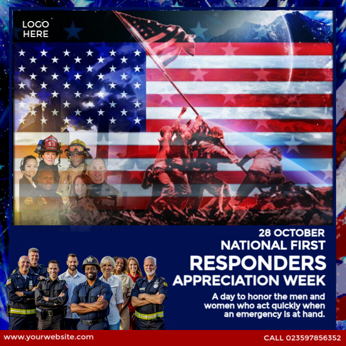 National First Responders Appreciation Day Template | PosterMyWall