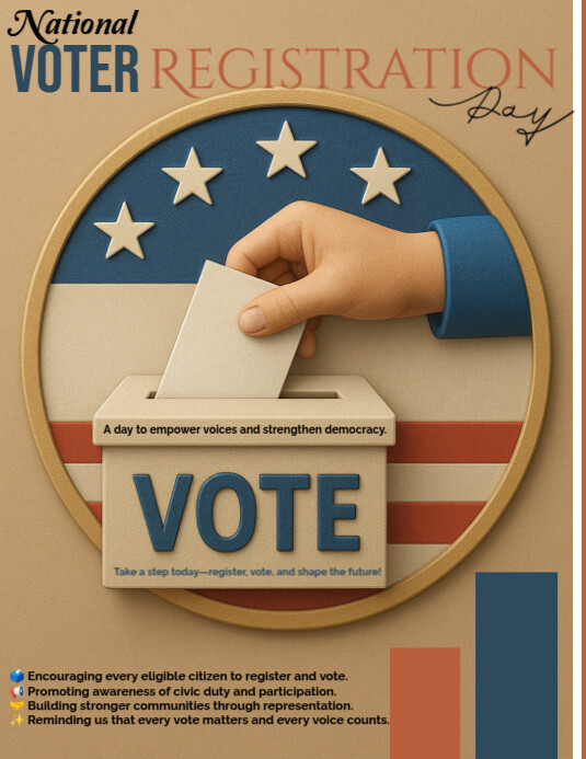 Plantilla de National Voter Registration Day | PosterMyWall