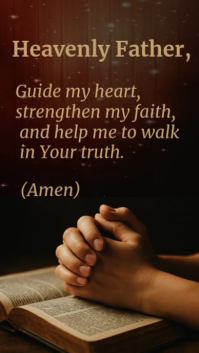 Faithful Prayer – A Moment To Trust And Surrender” Reflecting Cinematic Peace, Spiritual Strength, Reel Instagram template