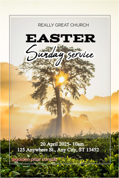 🎇White🤙🏽 Joyful 🤗🤗Easter Sunday✝️🛐 Banner Banier 4’×6’ template