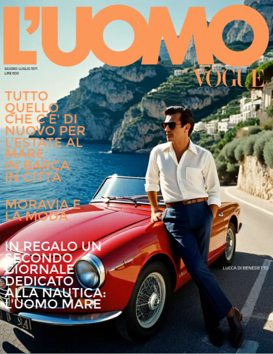 '71 L'Uomo Vogue magazine cover 250614 Ulotka (US Letter) template
