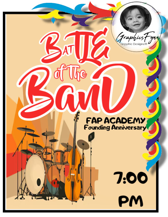 (Orange)Battle Of The Band Flyers (us Letter) Template | PosterMyWall