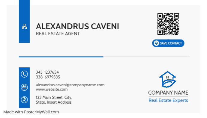 modern minimal printable business card