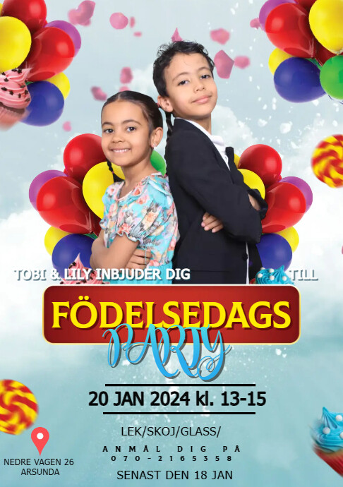 Kids Birthday Party Invitation | PosterMyWall
