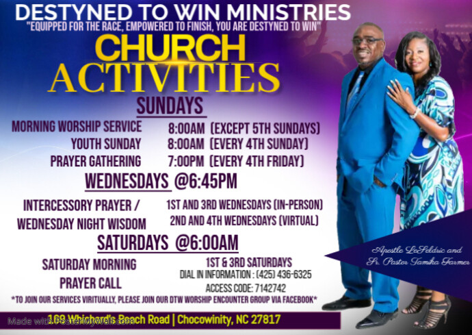 Church Program Line Up Church programs | PosterMyWall