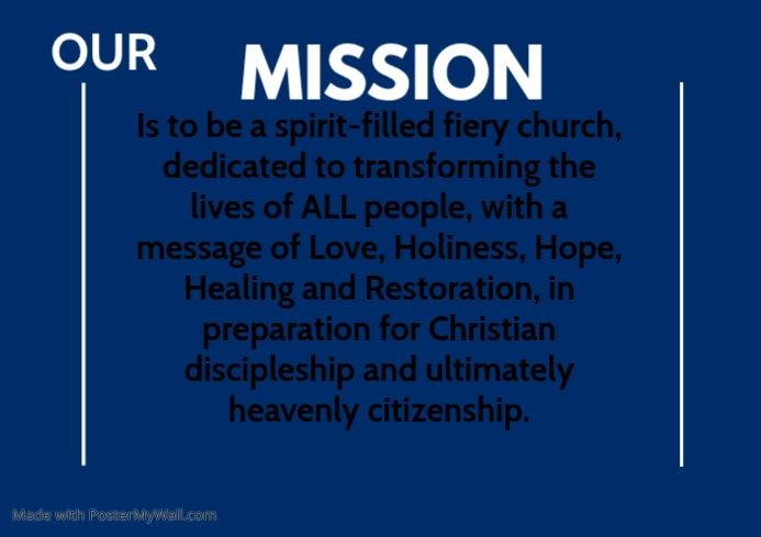 church mission and vision flyer A4 template