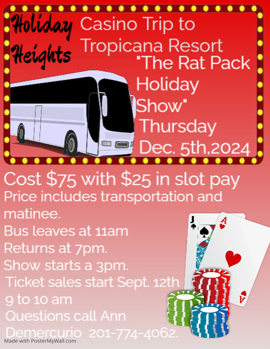 Casino Bus Trip Event PosterMyWall