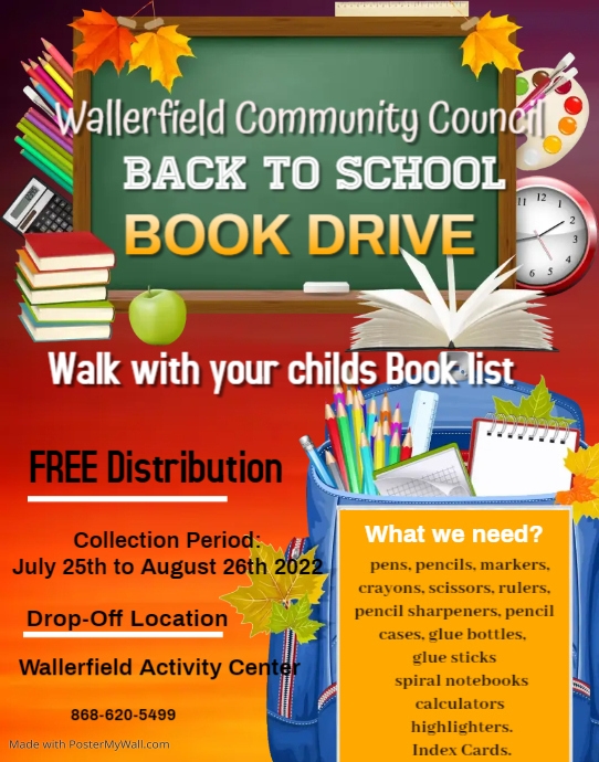 Back to School Supply Drive Flyer Template PosterMyWall