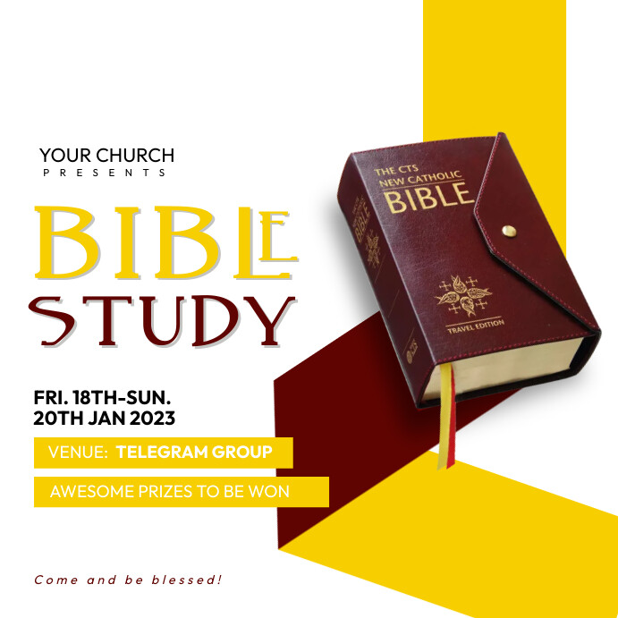 01 Bible study banner Instagram Post template