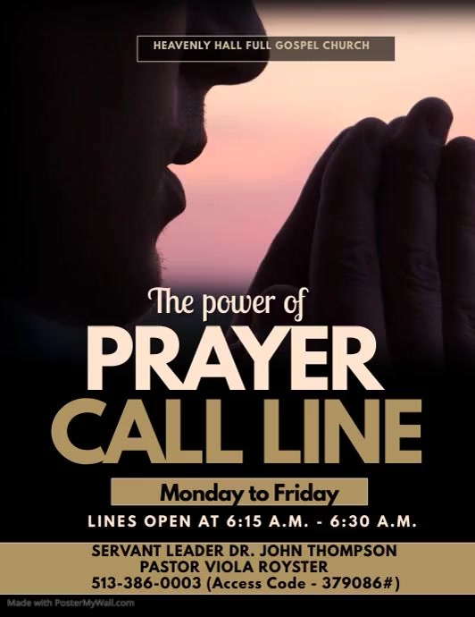 Copy of prayer call line | PosterMyWall