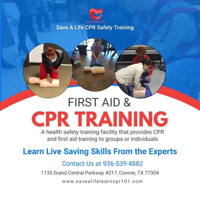 First Aid and CPR Training Service Ad | PosterMyWall