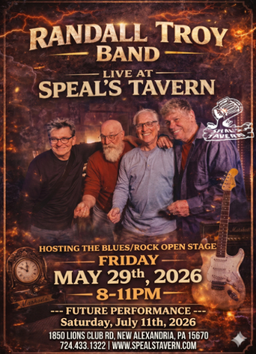 Randall Troy Band hosts Blues/Rock Open Stage at Speal's Tavern