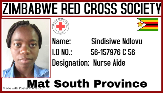 RED CROSS ID Business Card template