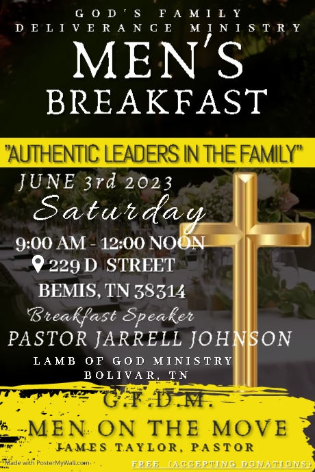 Men's breakfast | PosterMyWall