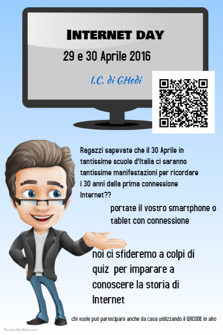 internet day quiz Poster template