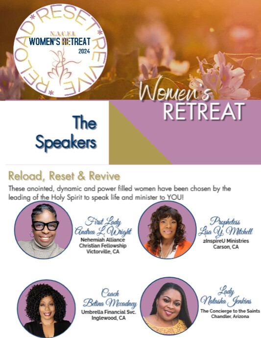 Copy of 2024 RRR Women Retreat - The Speakers | PosterMyWall
