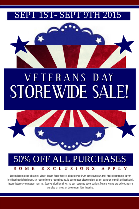 Veterans Day Poster template
