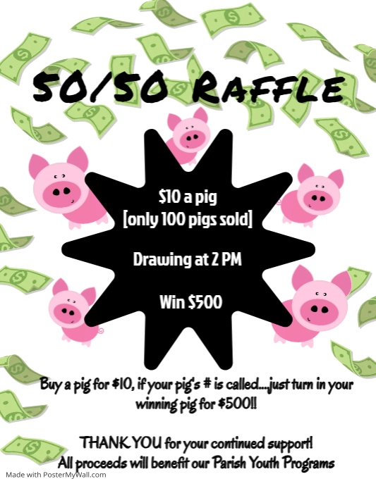 50/50 Raffle | PosterMyWall