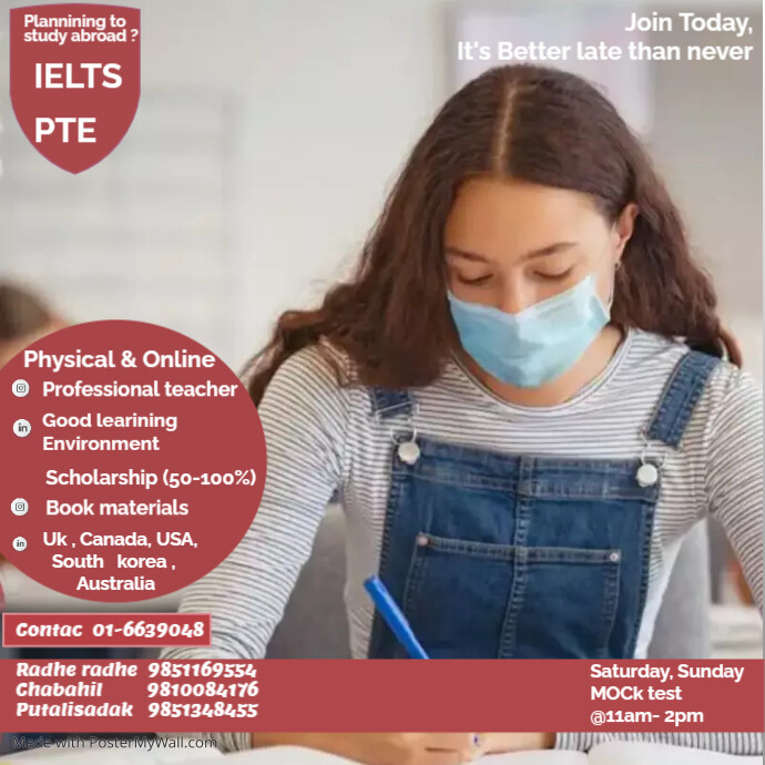 IELTS Online Class Poster Template (1) Square (1:1)
