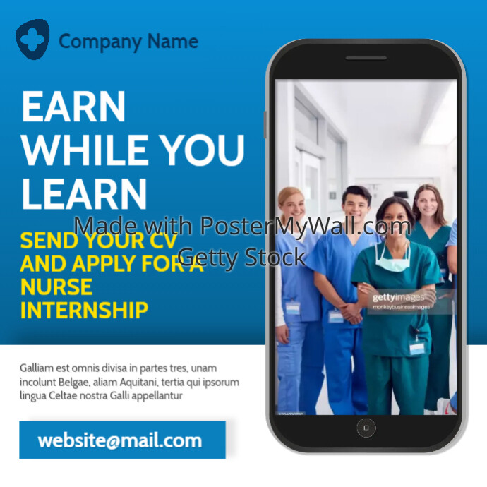 nurse internship advertisement instagram post