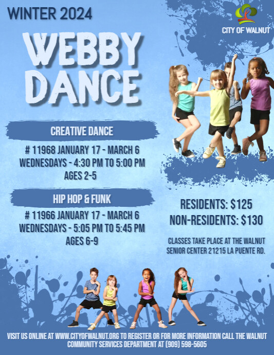 Webby Dance winter 2024 Flyer (US Letter) template