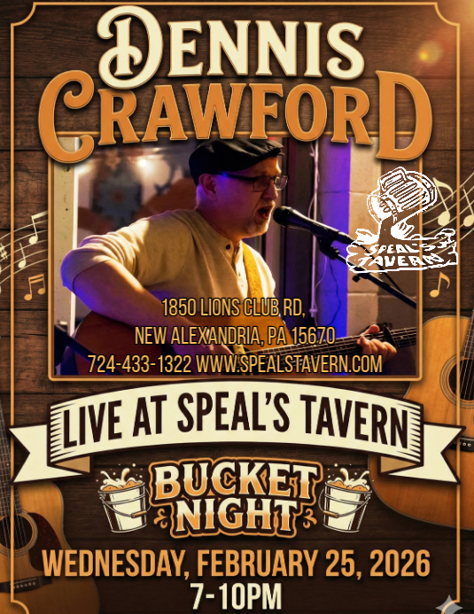 Bucket Night with Dennis Crawford at Speal's Tavern