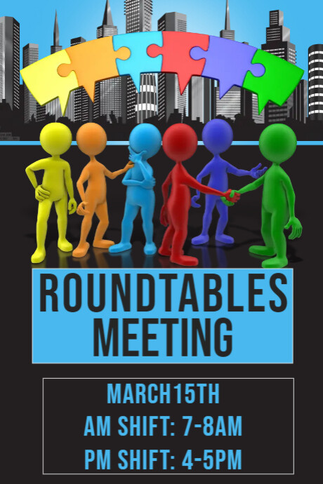 Roundtable Meetings PM 1 PosterMyWall roundtable-meetings-pm-1-postermywall