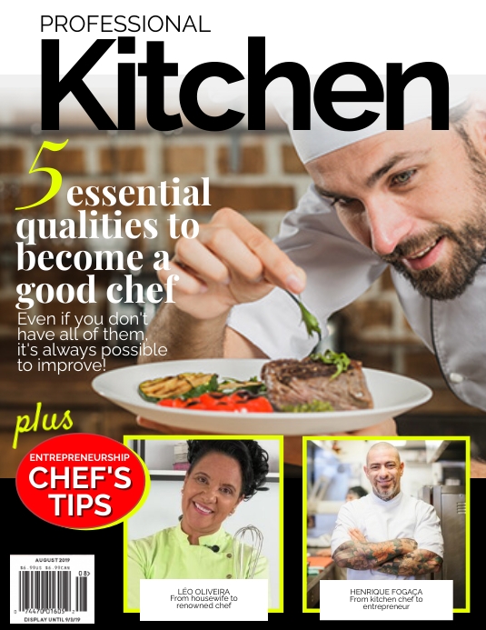 Kitchen Magazine Background Copia de 040422 Professional Kitchen magazine cover te | PosterMyWall